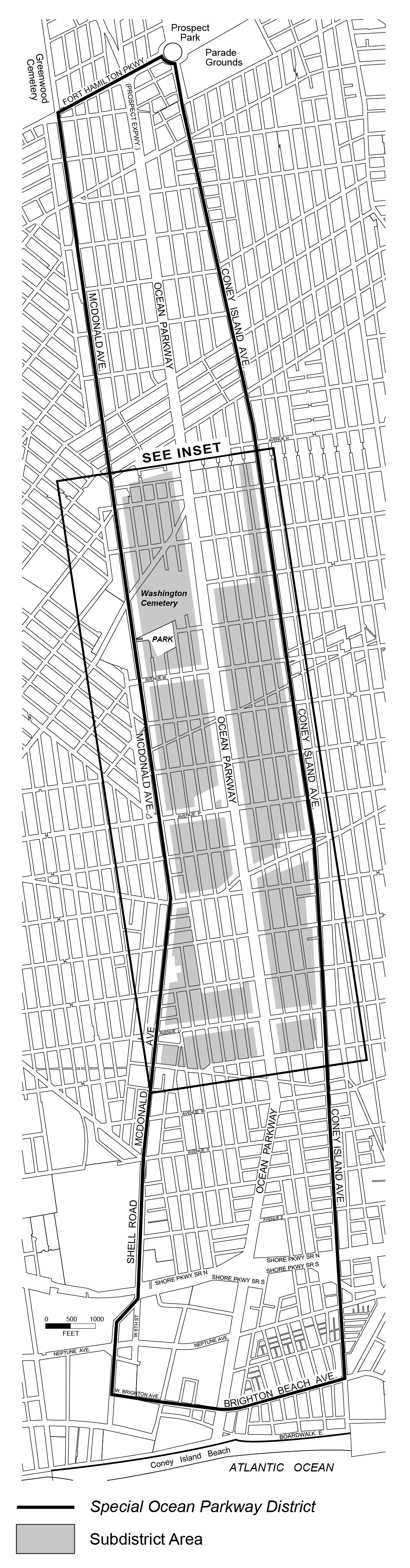 Article XI, Chapter 3, Appendix A, Special Ocean Parkway District and Subdistrict