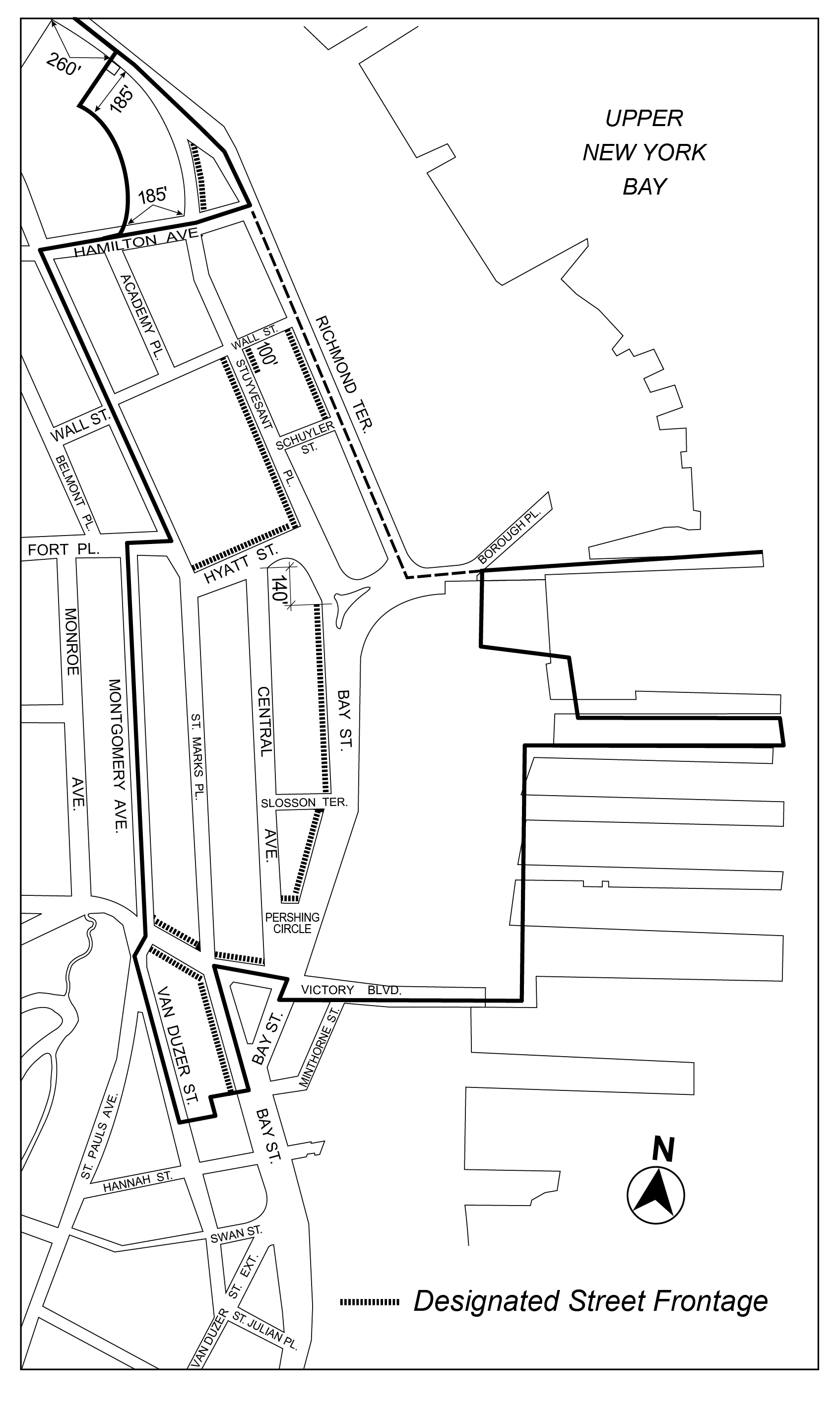 Special St. George District, Appendix, Map 2 – Designated Street Frontages