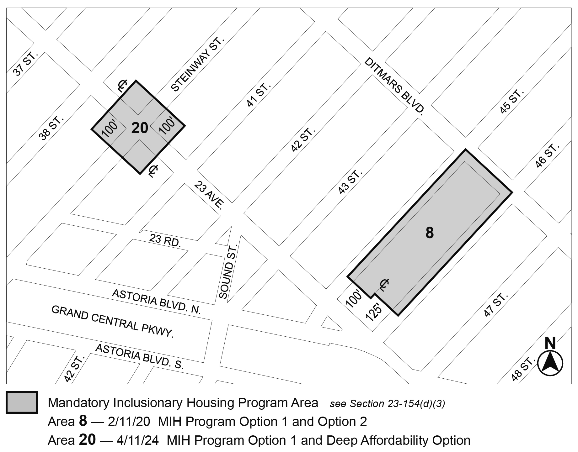 APPENDIX F, QN CD 1, Map 9, MIH area 20 per <a class='sec-link-inline' target='_blank' href='/article-ii/chapter-3#23-01'><span>23-01</span></a> Steinway Street (N 230308 ZRQ), adopted 11th April, 2024