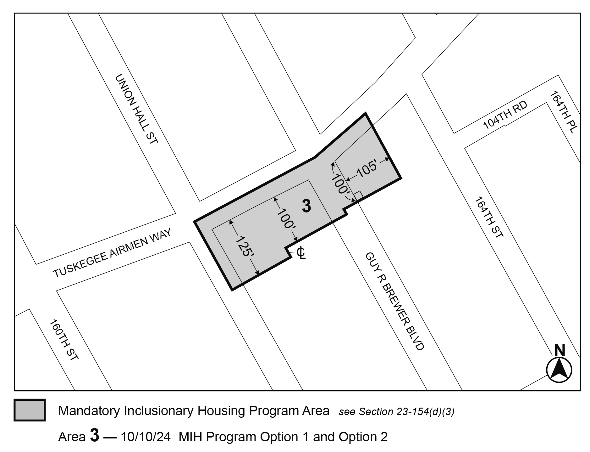 APPENDIX F, QN CD 1, Map 12, MIH area 3 (Option 1 and Option 2) per Sth Jamaica Gateway (N 240329 ZRQ), adopted 10th October, 2024