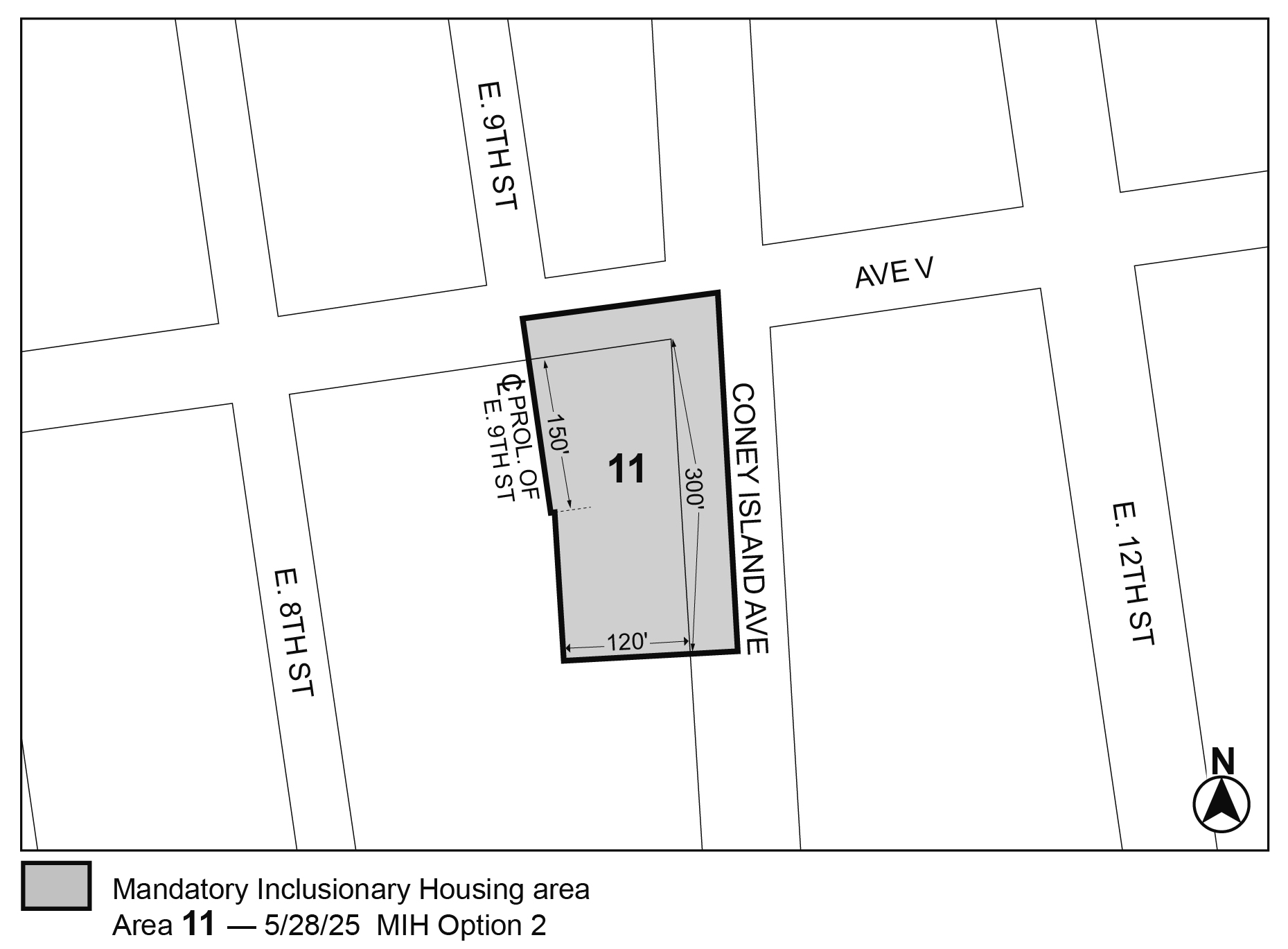 APPENDIX F, BK CD 15, Map 9, MIH area 11 (Option 2)