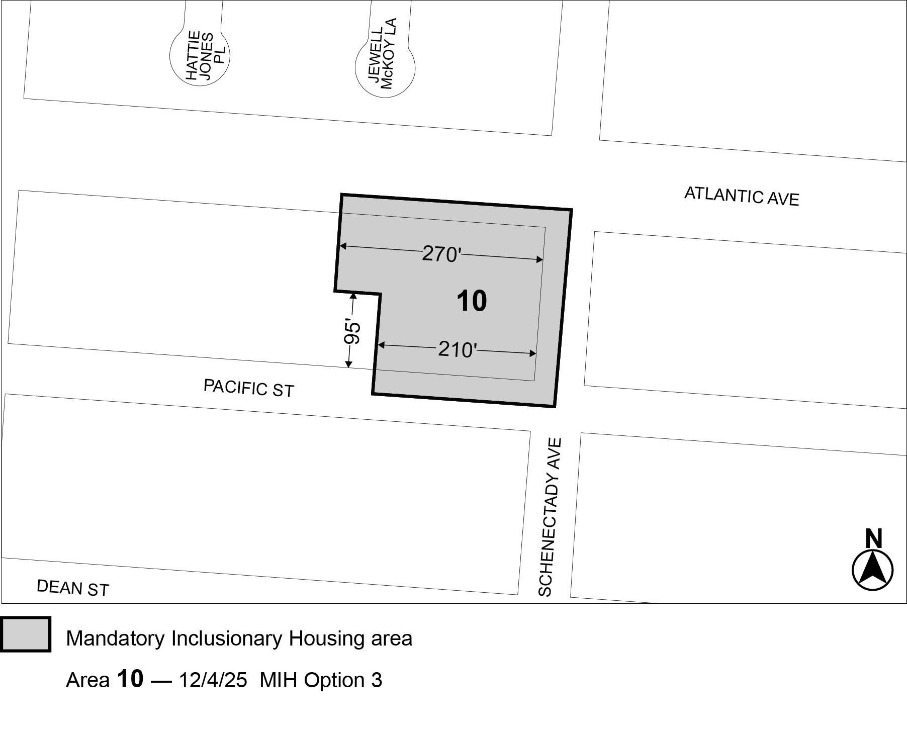APPENDIX F, Brooklyn CD 8, Map 5, MIH area 10, per 1720 Atlantic Ave (N 230315 ZRK), adopted 25th Nov. 2025