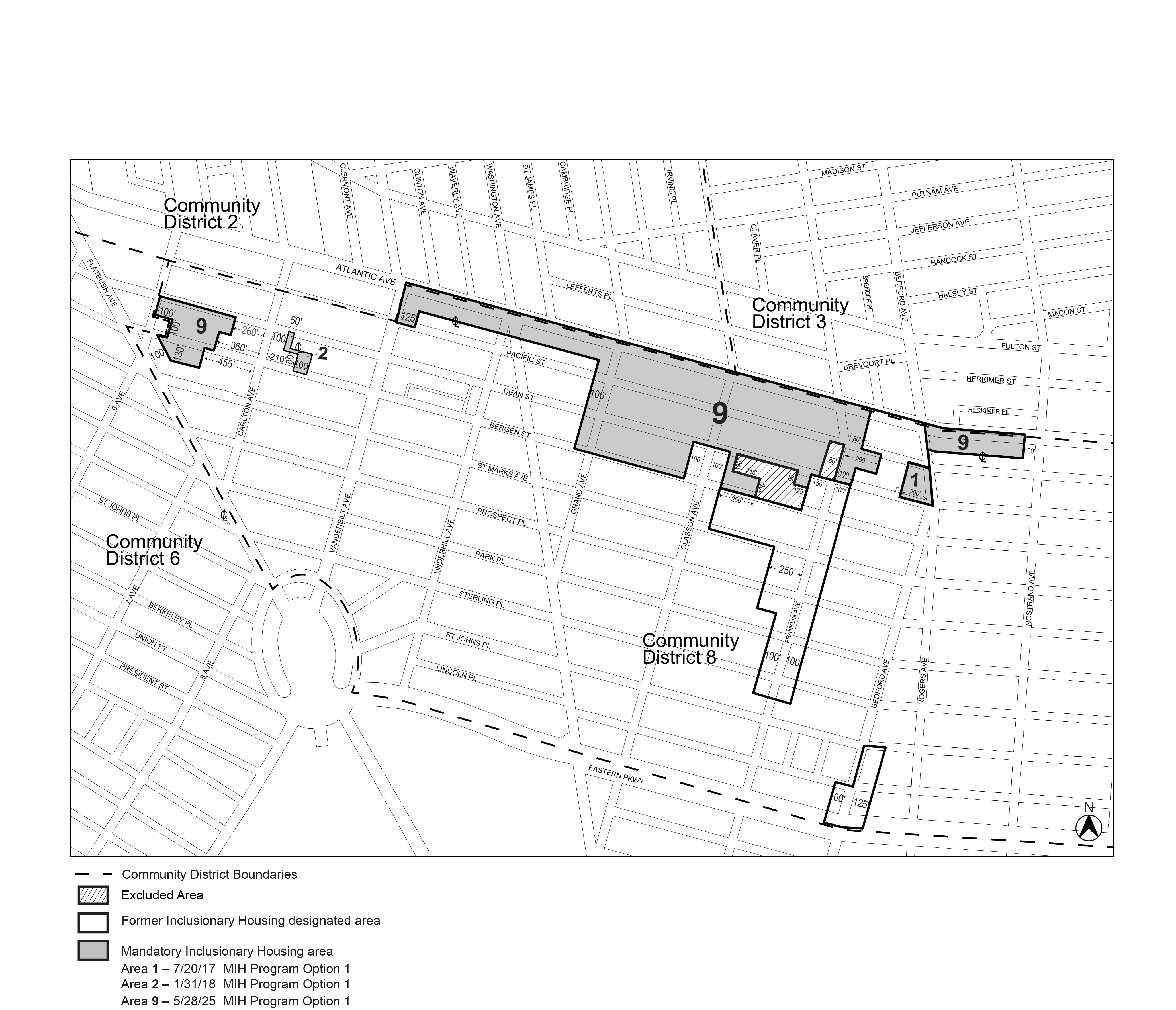 APPENDIX F, BK CD 8, Map 1, MIH areas 1, 2, 9 (Option 1)