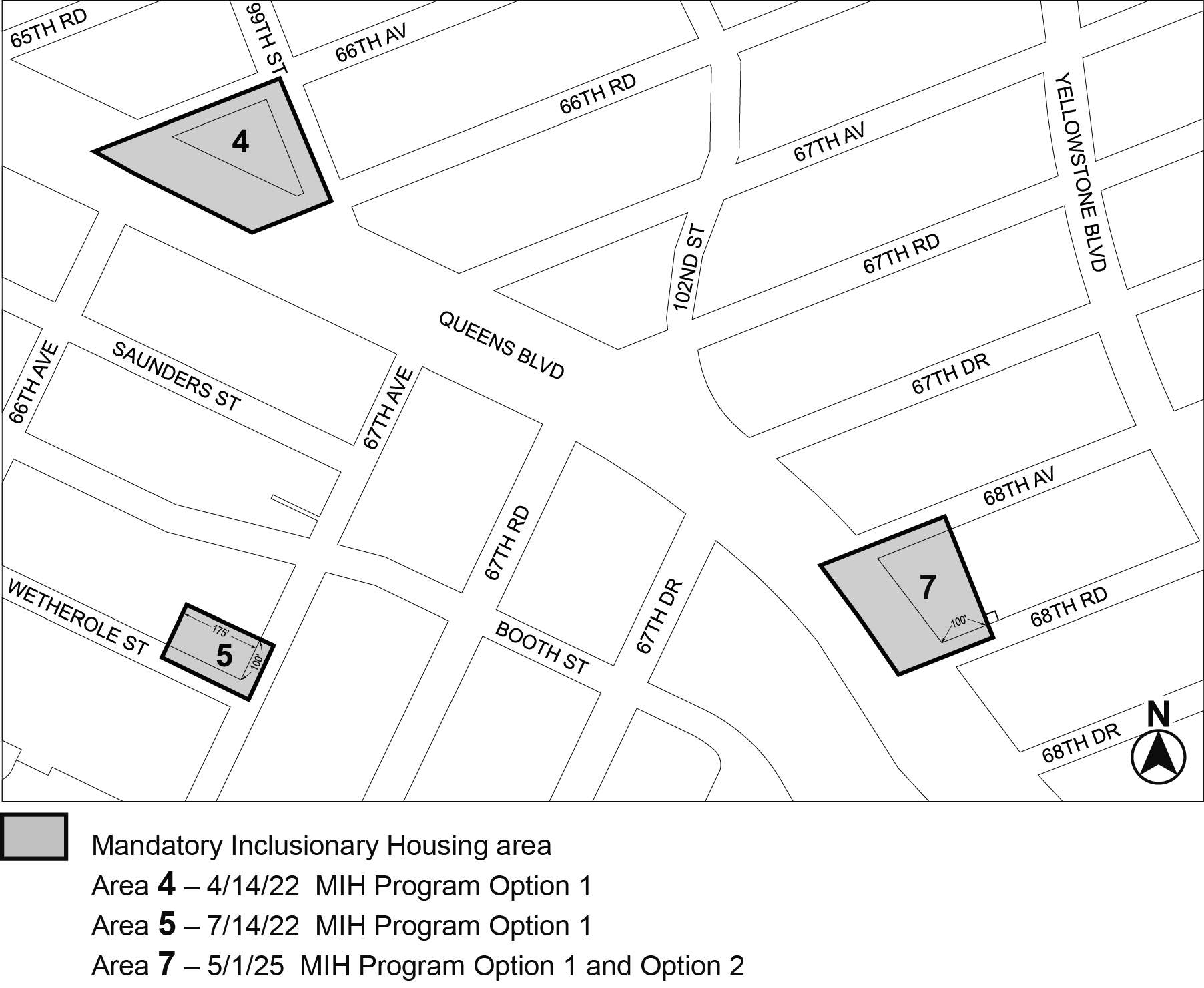 APPENDIX F, Queens CD 6, Map 4, MIH area 7 (Option 1 and Option 2) added per <a class='sec-link-inline' target='_blank' href='/article-x/chapter-2#102-51'><span>102-51</span></a> Queens Blvd (N 240251 ZRQ), adopted 1st May, 2025