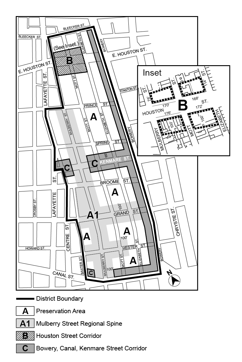 Article X, Chapter 9, Appendix A: Special Little Italy District map