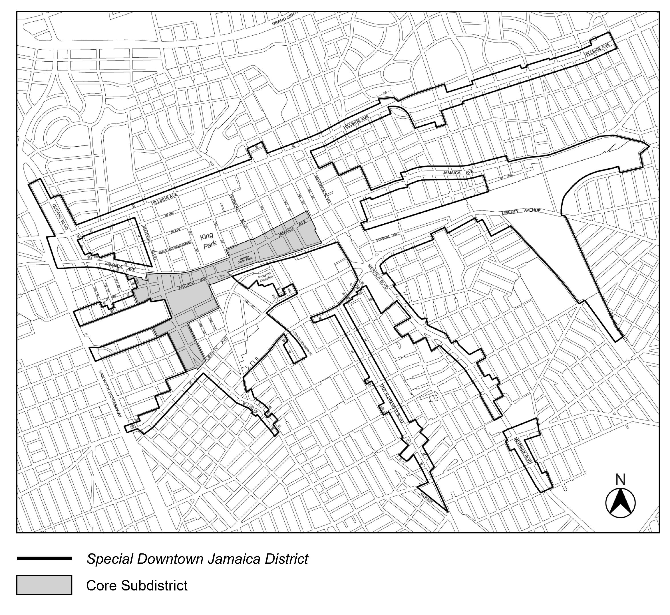 Article XI, Chapter 5 (Special Downtown Jamaica District), Appendix A, Map 1 (Special Downtown Jamaica District)