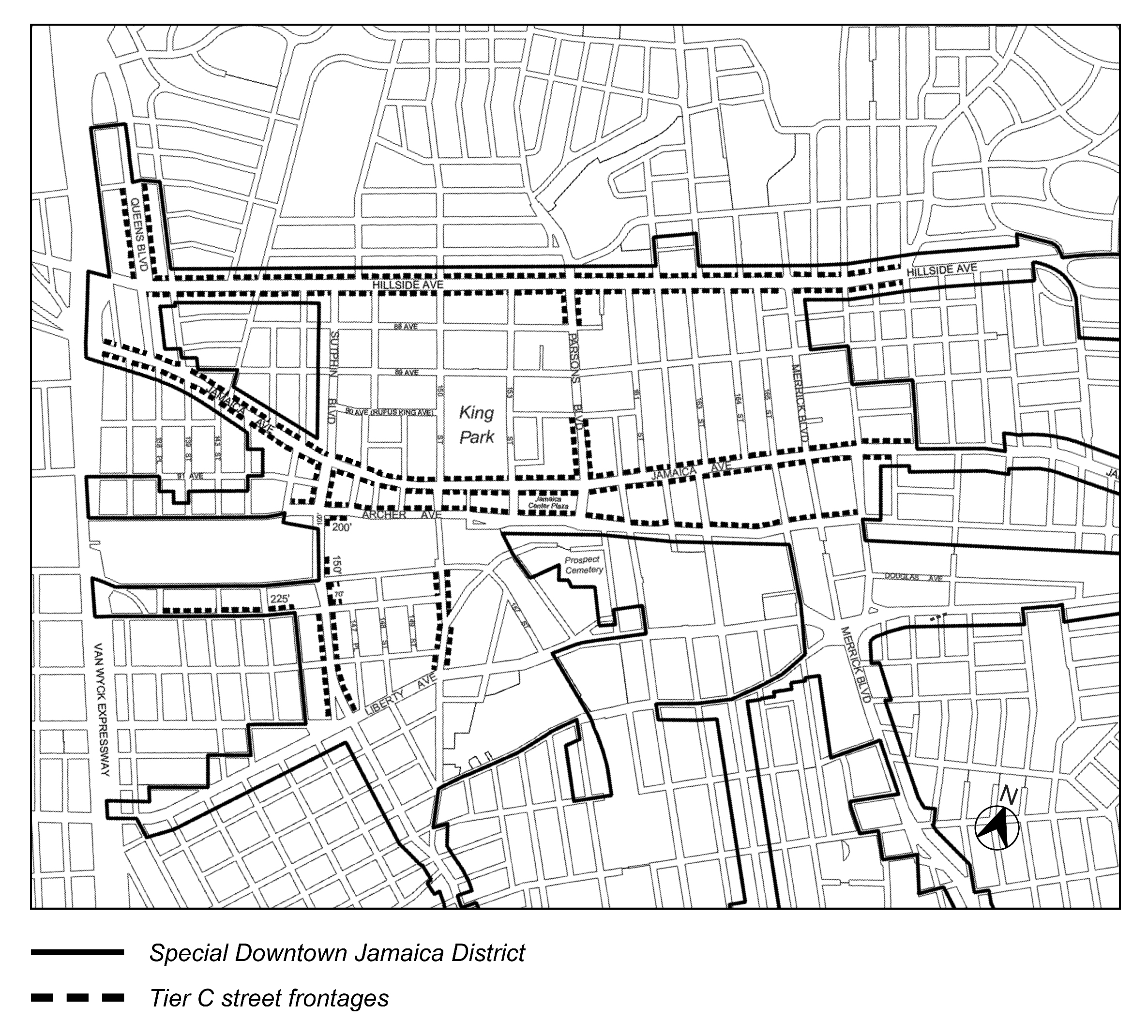 Article XI, Chapter 5 (Special Downtown Jamaica District), Appendix A, Map 2 (Streetscape Regulations)